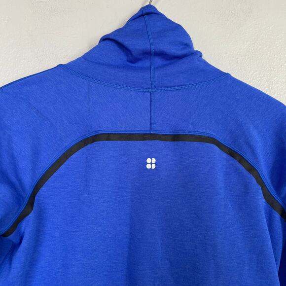 Sweaty Betty Funnel Neck Wool Blend Mid-layer Training Pullover Blue Women's XS - Picture 7 of 11